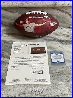 Patrick Mahomes Signed Kansas City Chiefs Super Bowl LIV Football Beckett & Jsa