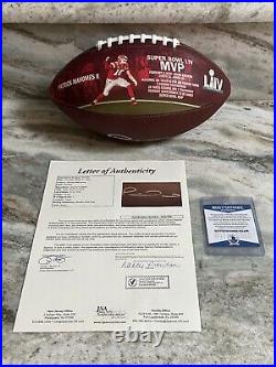 Patrick Mahomes Signed Kansas City Chiefs Super Bowl LIV Football Beckett & Jsa