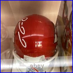 Patrick Mahomes Signed Kansas City Chiefs Super Bowl LIV Mini Helmet Coa