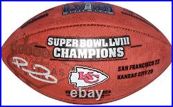 Patrick Mahomes Signed Kansas City Chiefs Super Bowl LVIII Champions Football