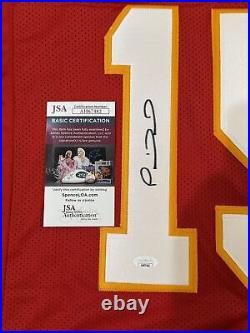 Patrick Mahomes Signed Kansas City Red Custom Football Jersey (JSA) Superbowl