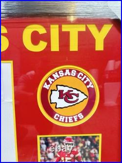 Patrick Mahomes Signed WHITE KANSAS CITY CHIEFS JERSEY NFL Framed