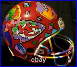 Peter Max SIGNED 1/1 Full Size Helmet original Art KC Kansas City Chiefs