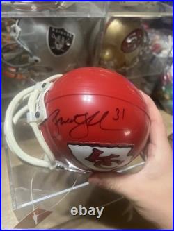 Priest Holmes Autographed SIGNED KANSAS CITY CHIEFS NFL Mini Helmet COA