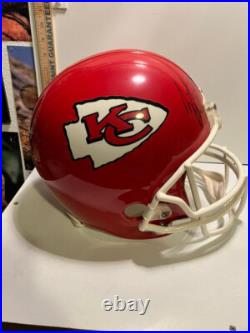 RARE NFL KANSAS CITY CHIEFS FULL SIZE JUSTIN HOUSTON SIGNED HELMET with COA