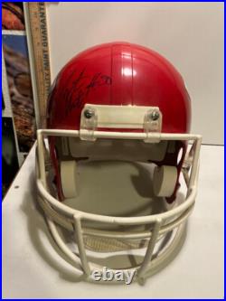 RARE NFL KANSAS CITY CHIEFS FULL SIZE JUSTIN HOUSTON SIGNED HELMET with COA