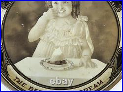 Rare MEYER DAIRY Ice Cream Serving TRAY Antique Sign Kansas City K&S Tin Litho