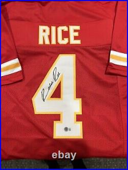 Rashee Rice Kansas City Chiefs Autographed Red Custom XL Jersey Beckett Hologram