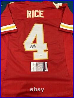 Rashee Rice Kansas City Chiefs Autographed Red Custom XL Jersey Jsa Coa