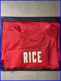 Rashee Rice Kansas City Chiefs Autographed Red Style Jersey Beckett Witness 3xl