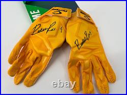 Rashee Rice Kansas City Chiefs Autographed Signed Cutters Gloves Jsa Witness Coa