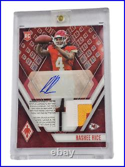 Rashee Rice Laundry Tag 2023 Phoenix FOTL Rookie 3 Color Corner Patch Auto 06/25