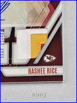 Rashee Rice Laundry Tag 2023 Phoenix FOTL Rookie 3 Color Corner Patch Auto 06/25