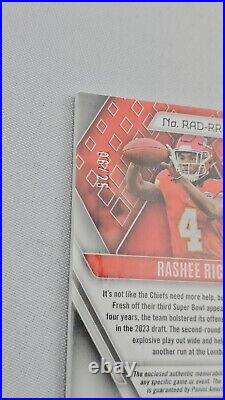 Rashee Rice Laundry Tag 2023 Phoenix FOTL Rookie 3 Color Corner Patch Auto 06/25 Rashee Rice Laundry Tag 2023 Phoenix FOTL Rookie 3 Color Corner Patch Auto 06/25