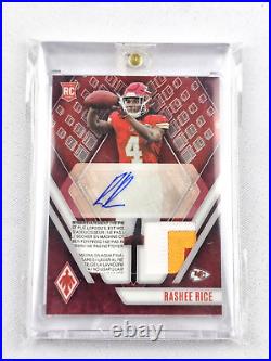 Rashee Rice Laundry Tag 2023 Phoenix FOTL Rookie 3 Color Corner Patch Auto 06/25