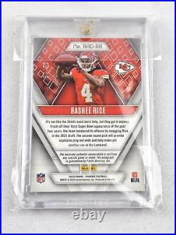 Rashee Rice Laundry Tag 2023 Phoenix FOTL Rookie 3 Color Corner Patch Auto 06/25