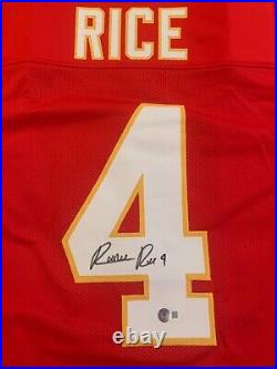Rashee Rice Signed Kansas City Chiefs Custom Jersey Beckett (A)