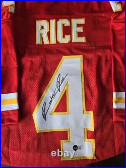 Rashee Rice Signed Kansas City Chiefs Custom Jersey XL BAS COA