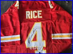 Rashee Rice Signed Kansas City Chiefs Custom Jersey XL BAS COA