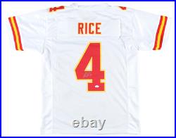 Rashee Rice Signed Kansas City White Custom Football Jersey (JSA) Super Bowl