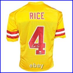 Rashee Rice Signed Kansas City Yellow Football Jersey (JSA)