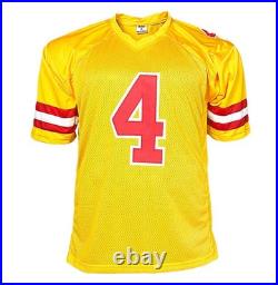 Rashee Rice Signed Kansas City Yellow Football Jersey (JSA)