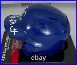 Royals HOF'er GEORGE BRETT Signed Kansas City Rawlings Mini Helmet AUTO JSA