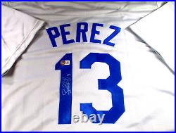 Salvador Perez / Autographed Kansas City Royals Custom Baseball Jersey / Beckett