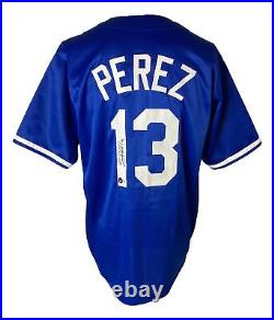 Salvador Perez Kansas City Signed Custom Blue Baseball Jersey BAS