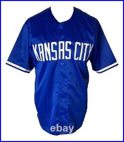 Salvador Perez Kansas City Signed Custom Blue Baseball Jersey BAS