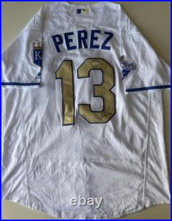 Salvador Perez Signed Autographed Kansas City Royals 2015 Jersey. Jsa Coa