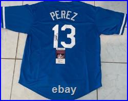 Salvador Perez Signed Autographed Kansas City Royals Custom Jersey JSA N
