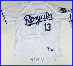 Salvador Perez Signed Kansas City Royals 2015 WS MVP White Jersey JSA COA