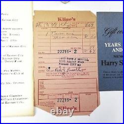 Signed Memoirs by Harry S. Truman Kansas City Edition One & Two with ephemera