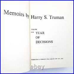 Signed Memoirs by Harry S. Truman Kansas City Edition One & Two with ephemera