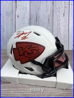 Skyy Moore Signed Kansas City Chiefs Lunar Eclipse Mini Helmet Beckett COA 4