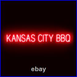 SpellBrite KANSAS CITY BBQ Sign Neon Sign Look, LED Light 52.9 x 6.3 SpellBrite KANSAS CITY BBQ Sign Neon Sign Look, LED Light 52.9 x 6.3