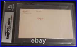 Steve Hovley signed BAS Beckett index card 1969 Pilots Kansas City Royals A's