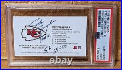 Steve Spagnuolo Kansas City Chiefs PSA/DNA Autographed Signed Business Card
