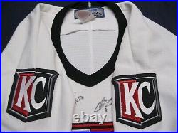 TEAM SIGNED Kansas City KC Blades IHL Hockey Jersey size XL