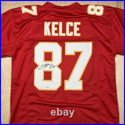 TRAVIS KELCE Hand Signed Kansas City Chiefs Jersey #81 Autographed COA HOL7