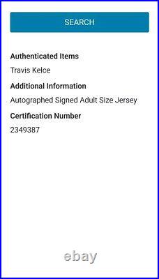 TRAVIS KELCE KANSAS CITY CHIEFS SIGNED AUTOGRAPHED RED NIKE XL JERSEY withCOA