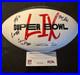 TRAVIS KELCE Kansas City Chiefs MULTI Signed Super Bowl 59 Ball + Carson Wentz