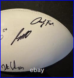 TRAVIS KELCE Kansas City Chiefs MULTI Signed Super Bowl 59 Ball + Carson Wentz TRAVIS KELCE Kansas City Chiefs MULTI Signed Super Bowl 59 Ball + Carson Wentz