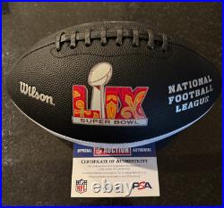 TRAVIS KELCE Kansas City Chiefs MULTI Signed Super Bowl 59 Ball + Carson Wentz TRAVIS KELCE Kansas City Chiefs MULTI Signed Super Bowl 59 Ball + Carson Wentz