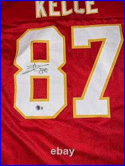 TRAVIS KELCE Signed KANSAS CITY CHIEFS CUSTOM JERSEY TIGHT END SUPER BOWL BAS