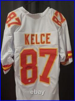 TRAVIS KELCE Signed Kansas City Chiefs Football Jersey With COA