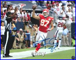 TRAVIS KELCE auto signed KANSAS CITY CHIEFS 8X10 PHOTO#2 withCOA