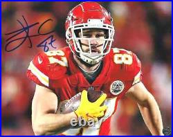 TRAVIS KELCE auto signed KANSAS CITY CHIEFS 8X10 PHOTO withCOA