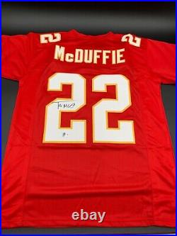 TRENT McDUFFIE Signed / Autographed Kansas City Chiefs Red Jersey JSA COA